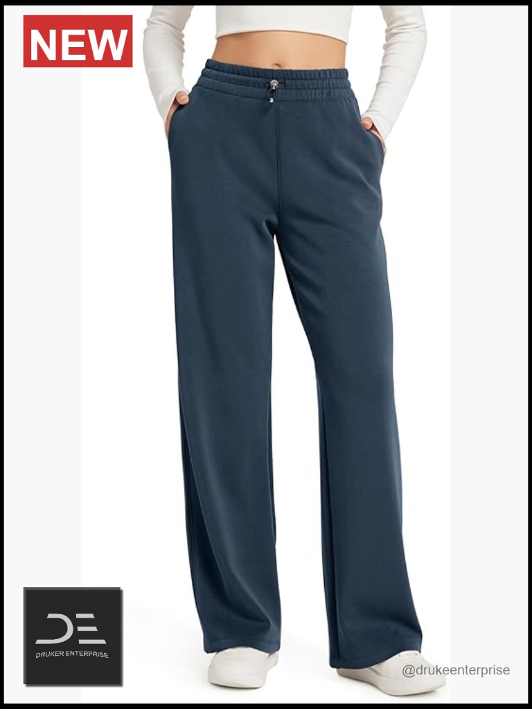 Modal Soft Wide Leg Pants With Pockets High Waist Casual Lounge Pants 27 Inseam